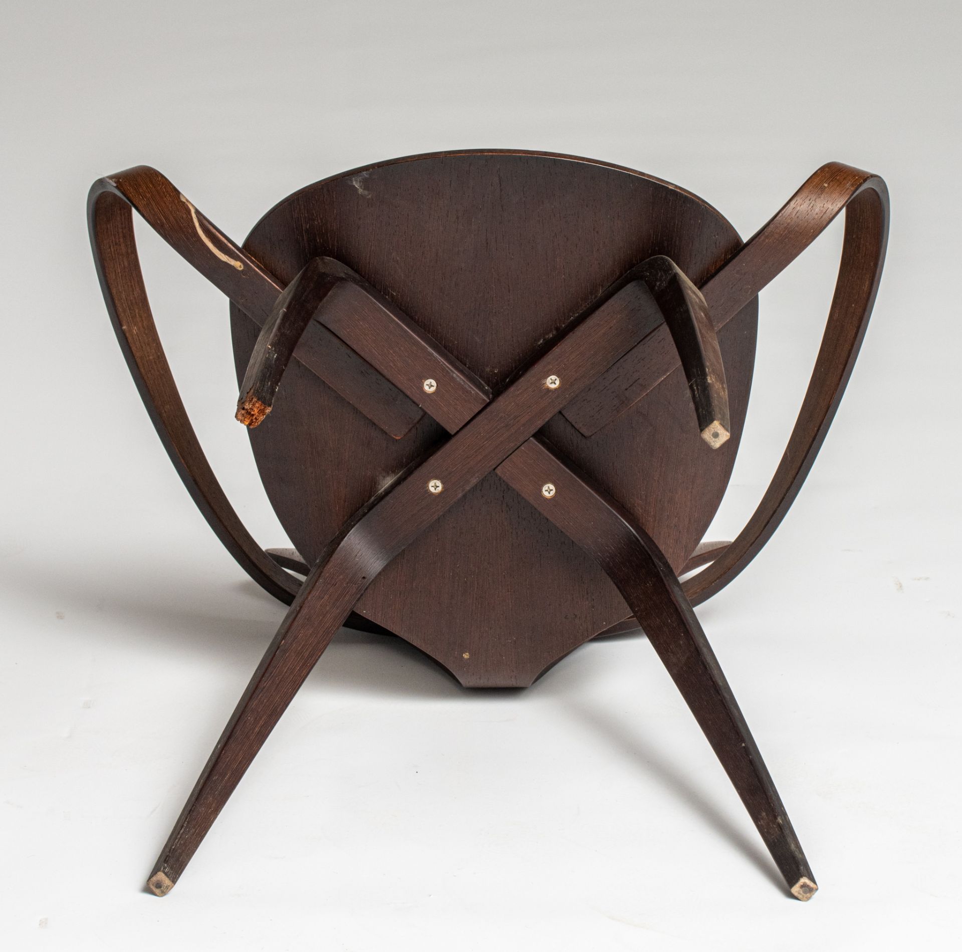 A vintage rosewood Pretzel chair by George Nelson, H 79,5 - W 67 cm - Image 9 of 13