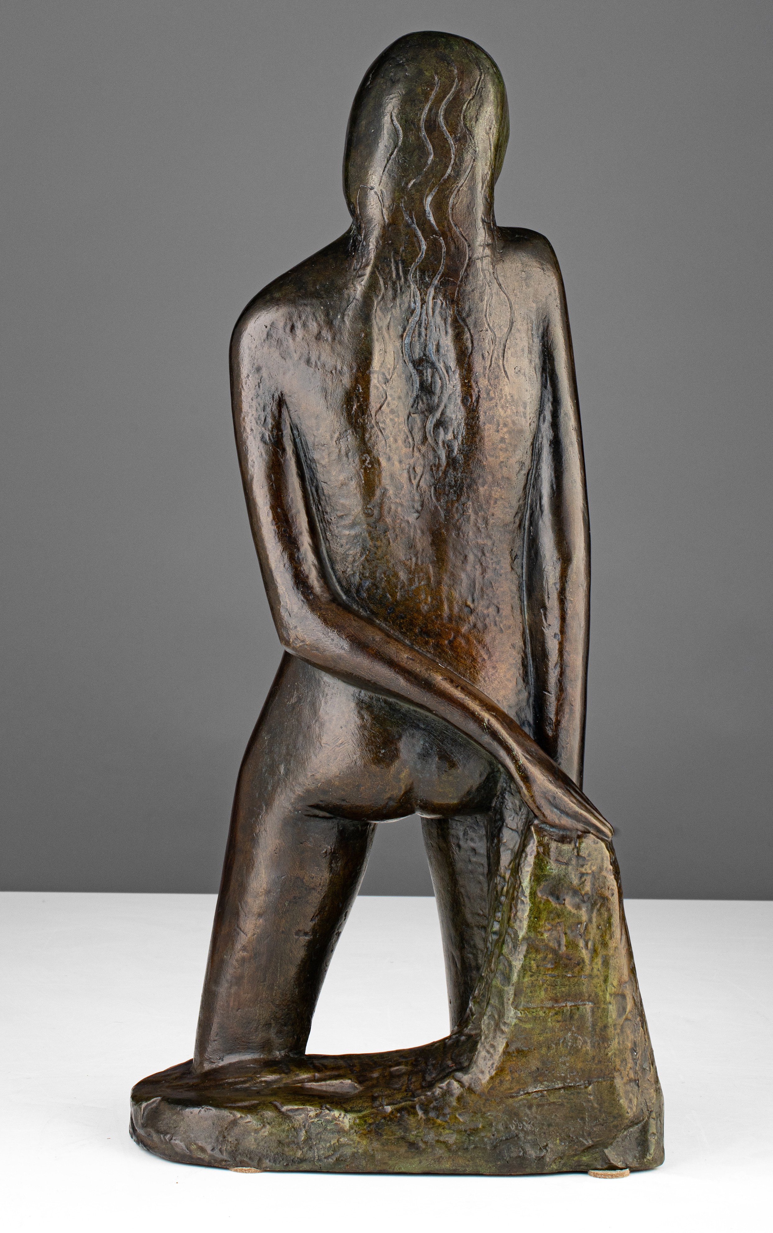 Jozef Cantre (1890-1957),'La Baigneuse', No 3/6, patinated bronze, H 55,5 cm - Image 5 of 8