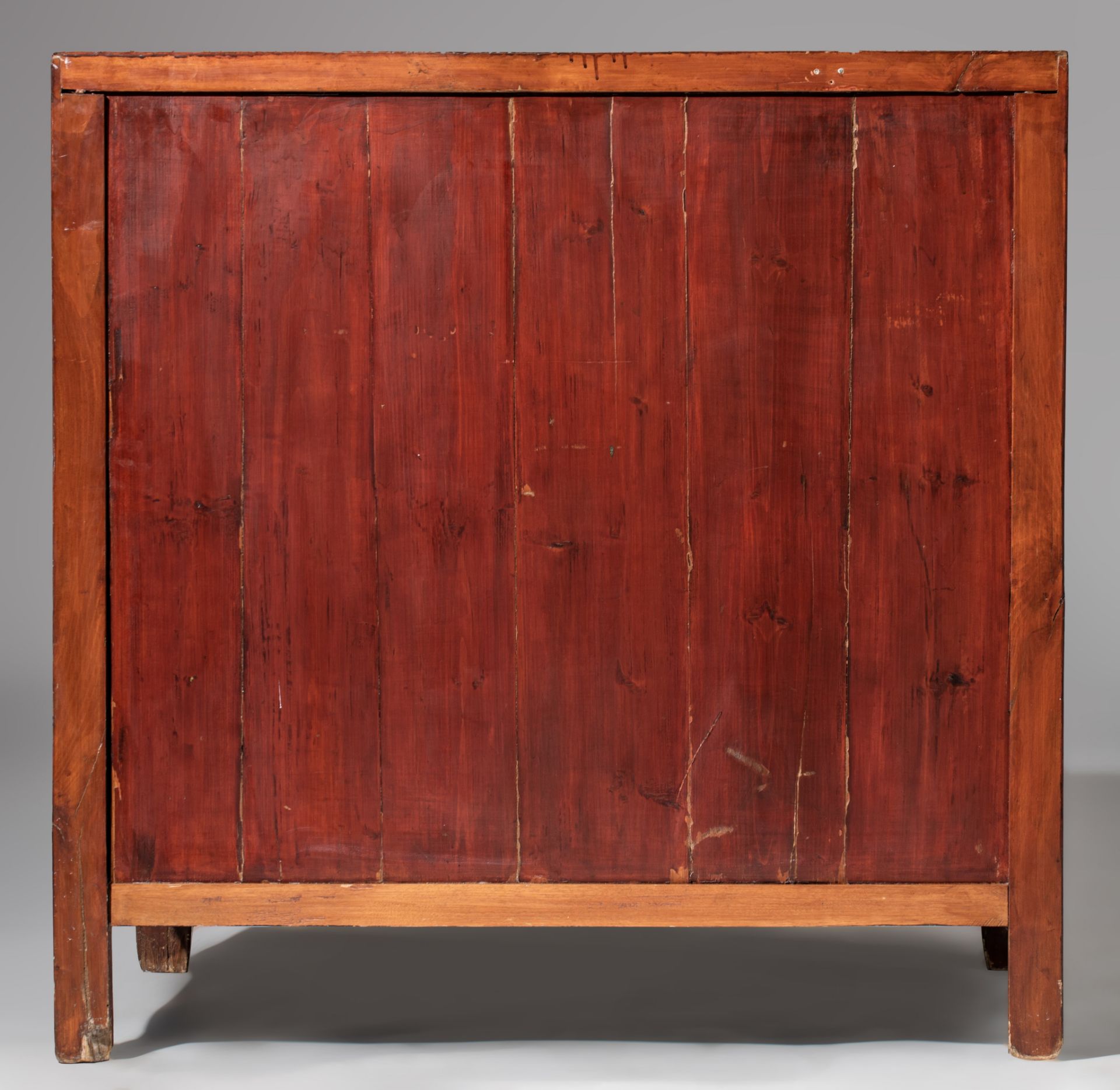 A Chinese assembled hardwood chest, 95 x 67 - H 95 cm - Image 6 of 7