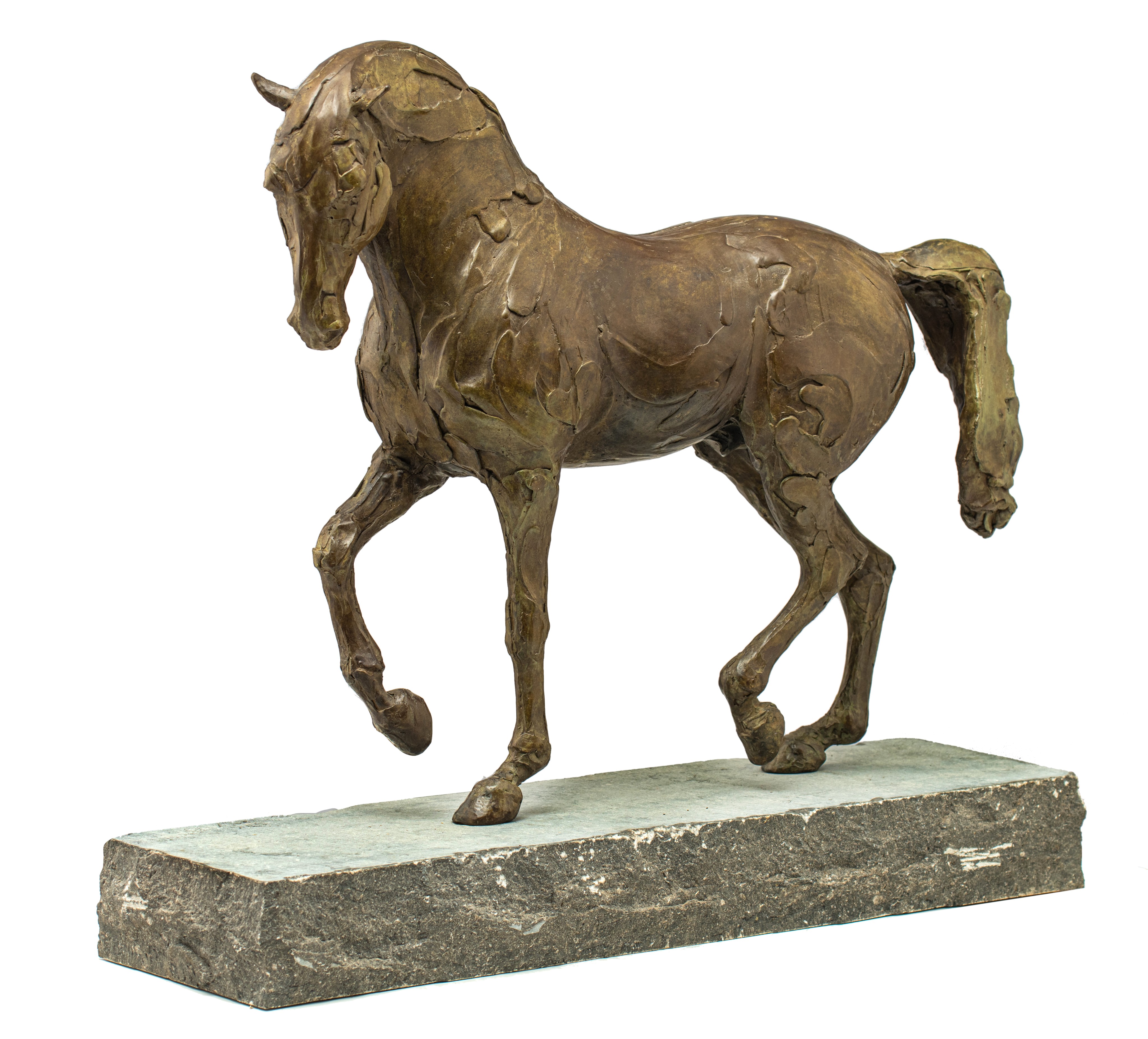 Catherine Thiry (1962), 'Lorenzo', patinated bronze on a Belgian bluestone base, No 3/8, H 53,5 - 62