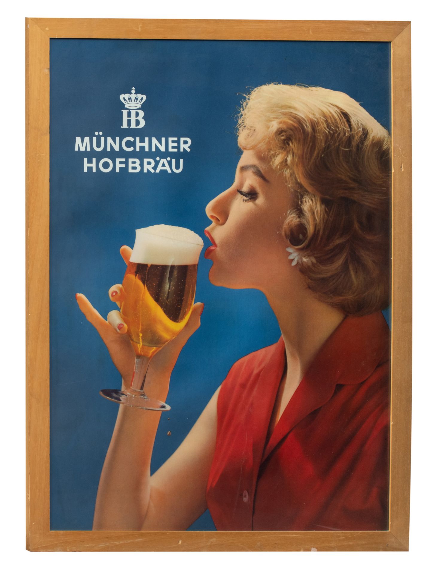 A vintage poster of Munchner Hofbrau, the '60s, 82 x 116 cm - Image 2 of 3