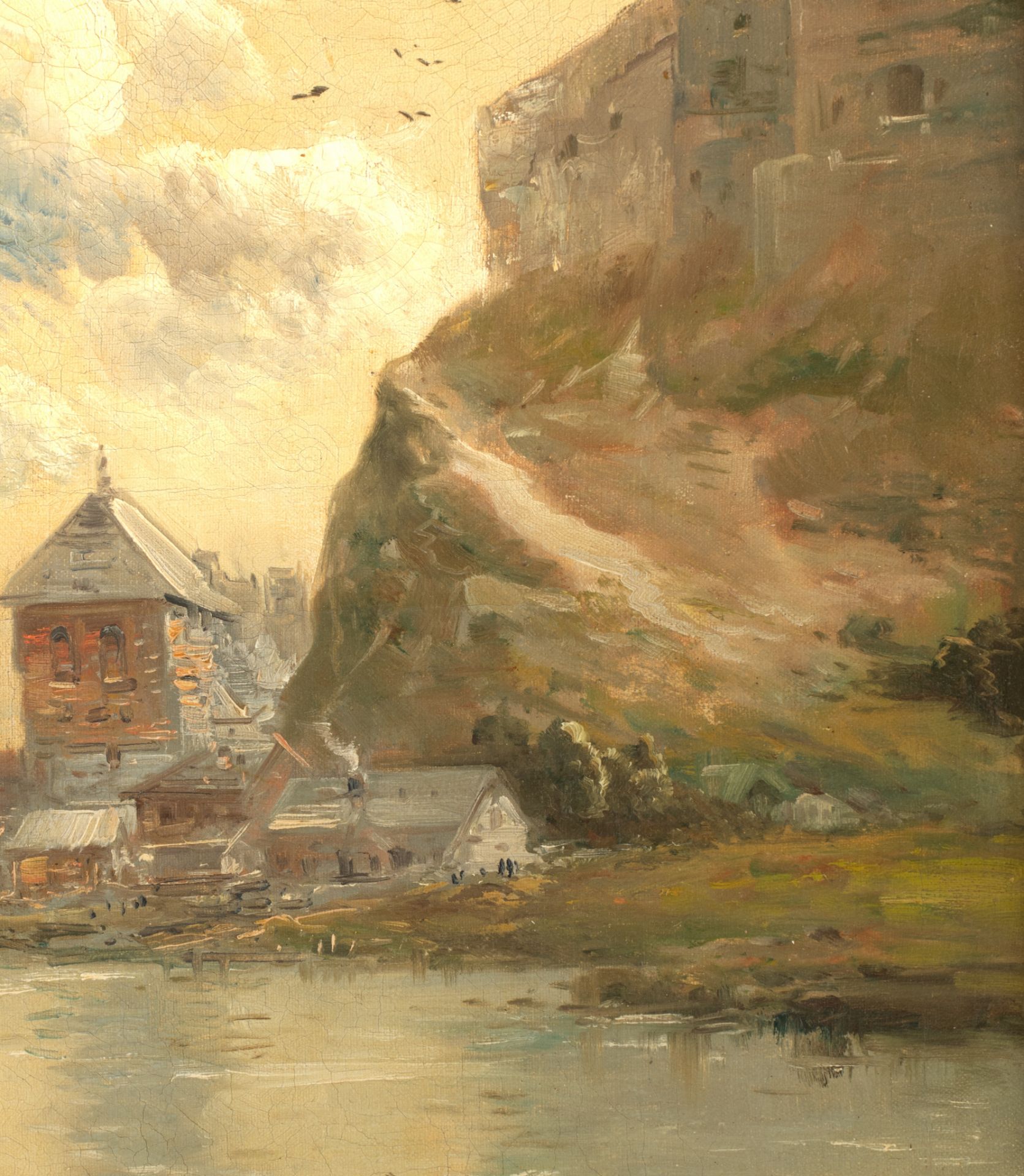 Henry Schouten (1857/64-1927), fishermen near the shore, oil on canvas, 60 x 80 cm - Image 6 of 6