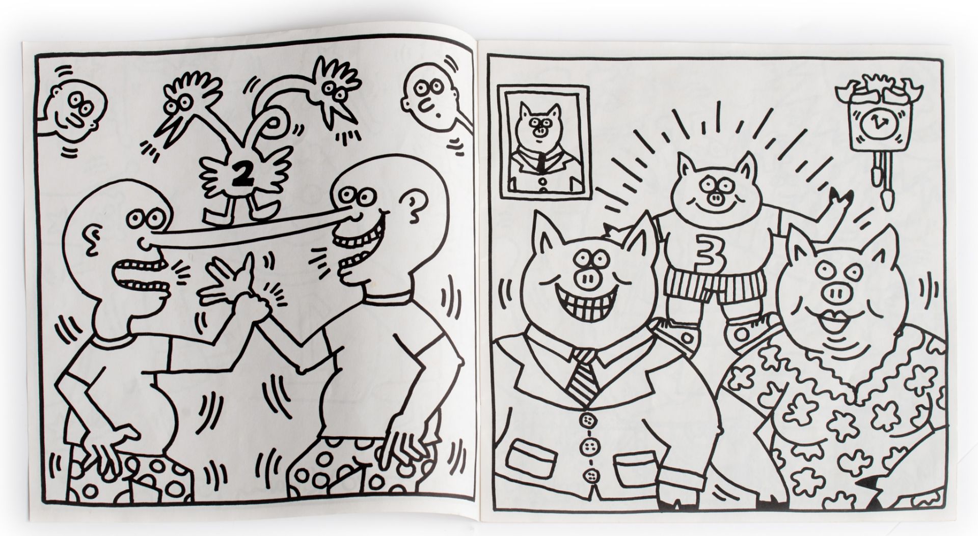 Keith Haring (1958-1990), a heightened offset poster for 'Gallery 121', Antwerp, 1987, 29,5 x 42 cm - Image 10 of 18