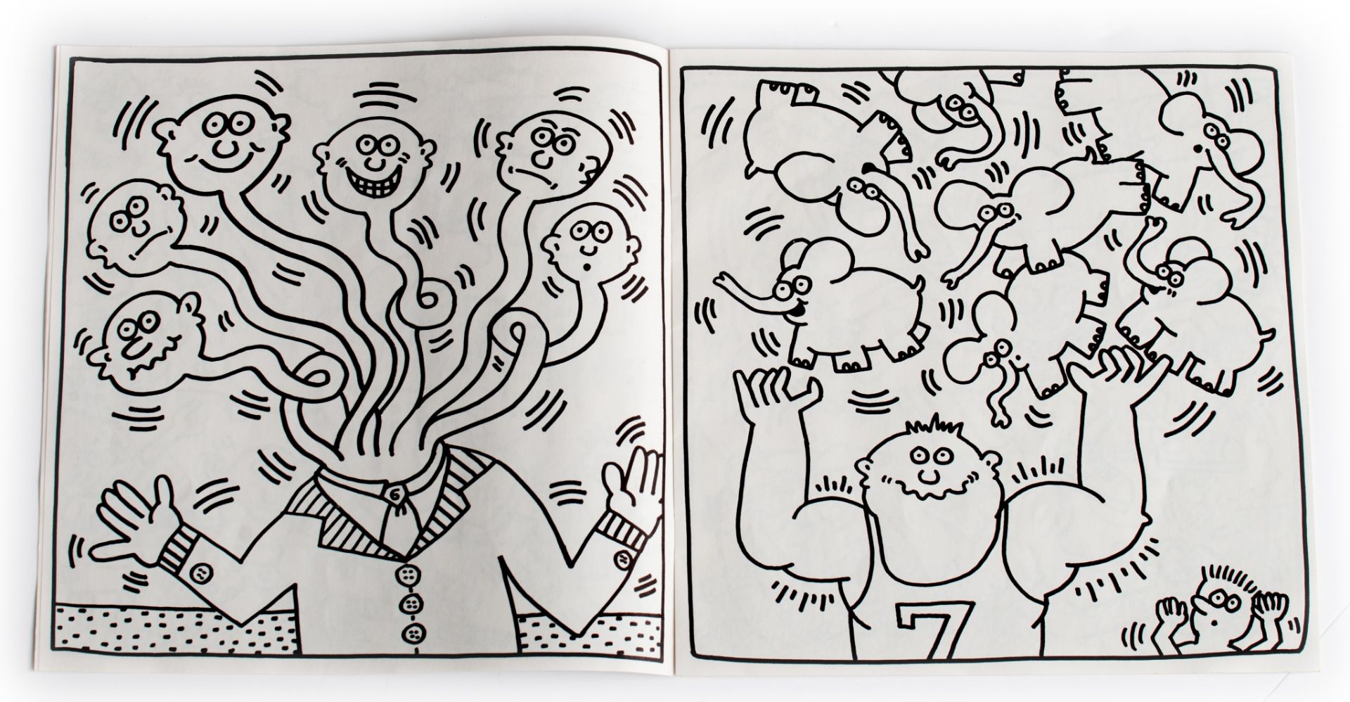 Keith Haring (1958-1990), a heightened offset poster for 'Gallery 121', Antwerp, 1987, 29,5 x 42 cm - Image 12 of 18