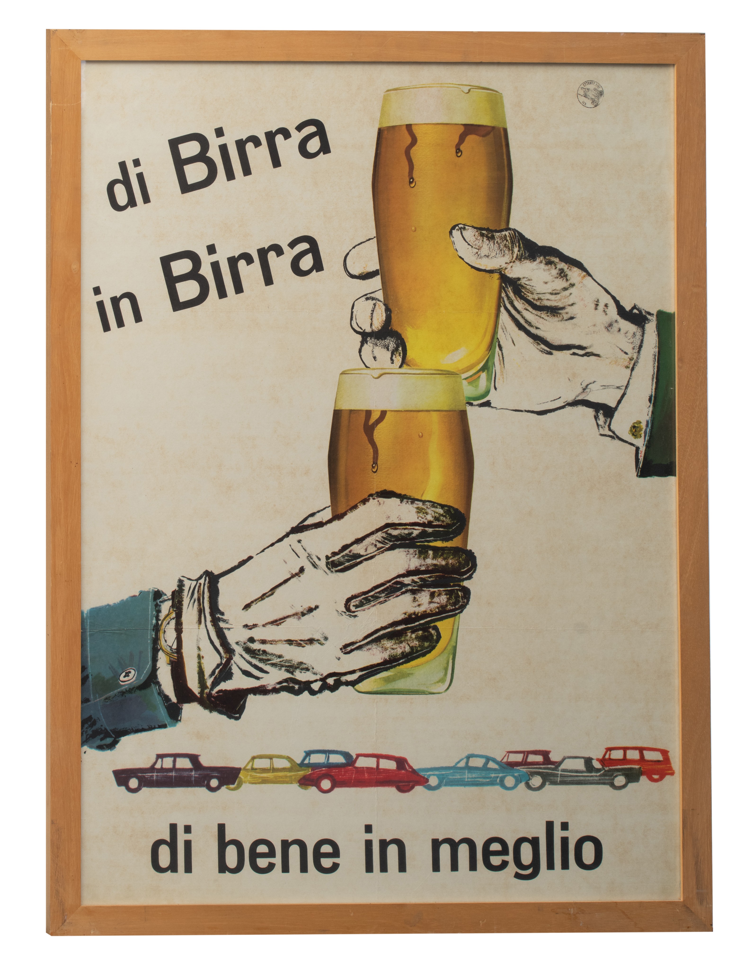 A vintage poster of 'Di Birra In Birra', the '50s, 63 x 93 cm - Image 2 of 4