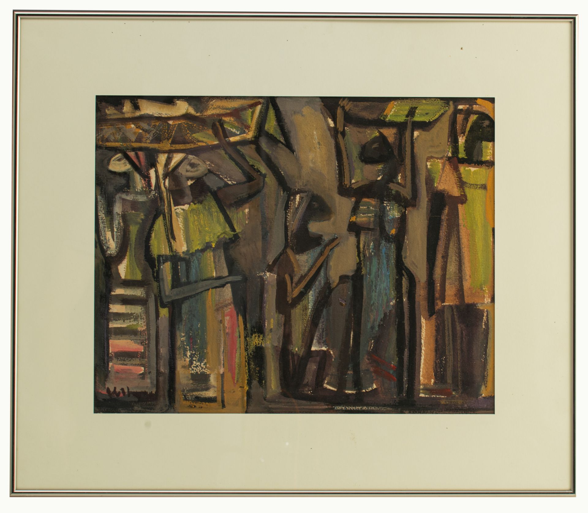 Floris Jespers (1889-1965), African Ladies in Congo, '50s, oil on paper, 39 x 49 cm - Bild 2 aus 7