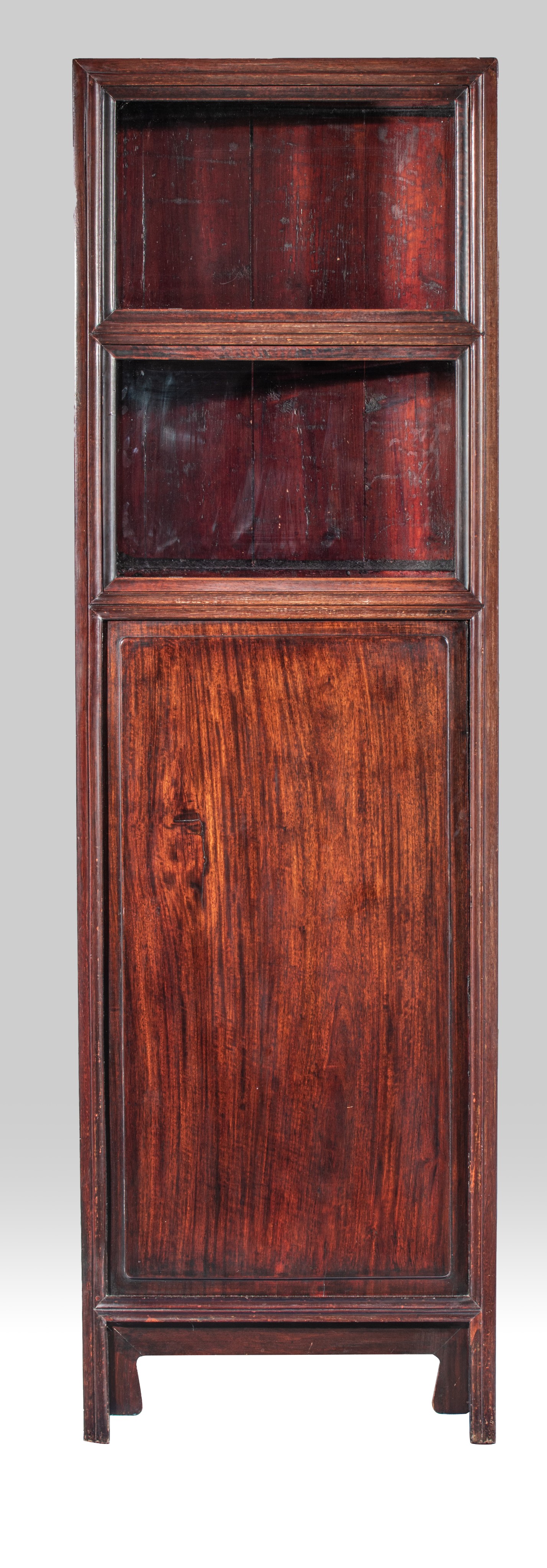 A Chinese hardwood display cabinet, H 174 - W 105 - D 52 cm - Image 7 of 9