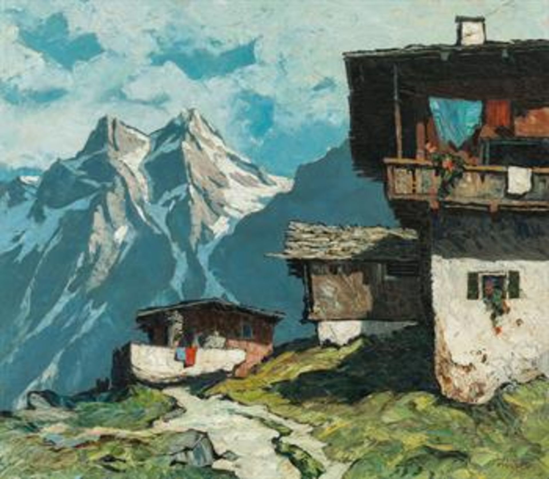 Oskar Mulley: Berghof in der Sonne