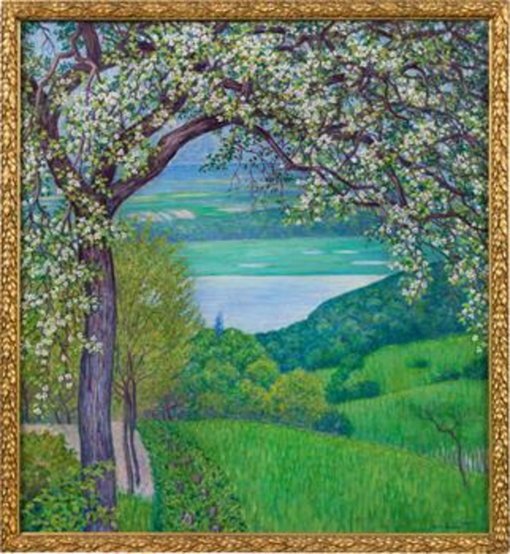 Wilhelm List: Frühlingslandschaft mit blühendem Baum - Bild 2 aus 3