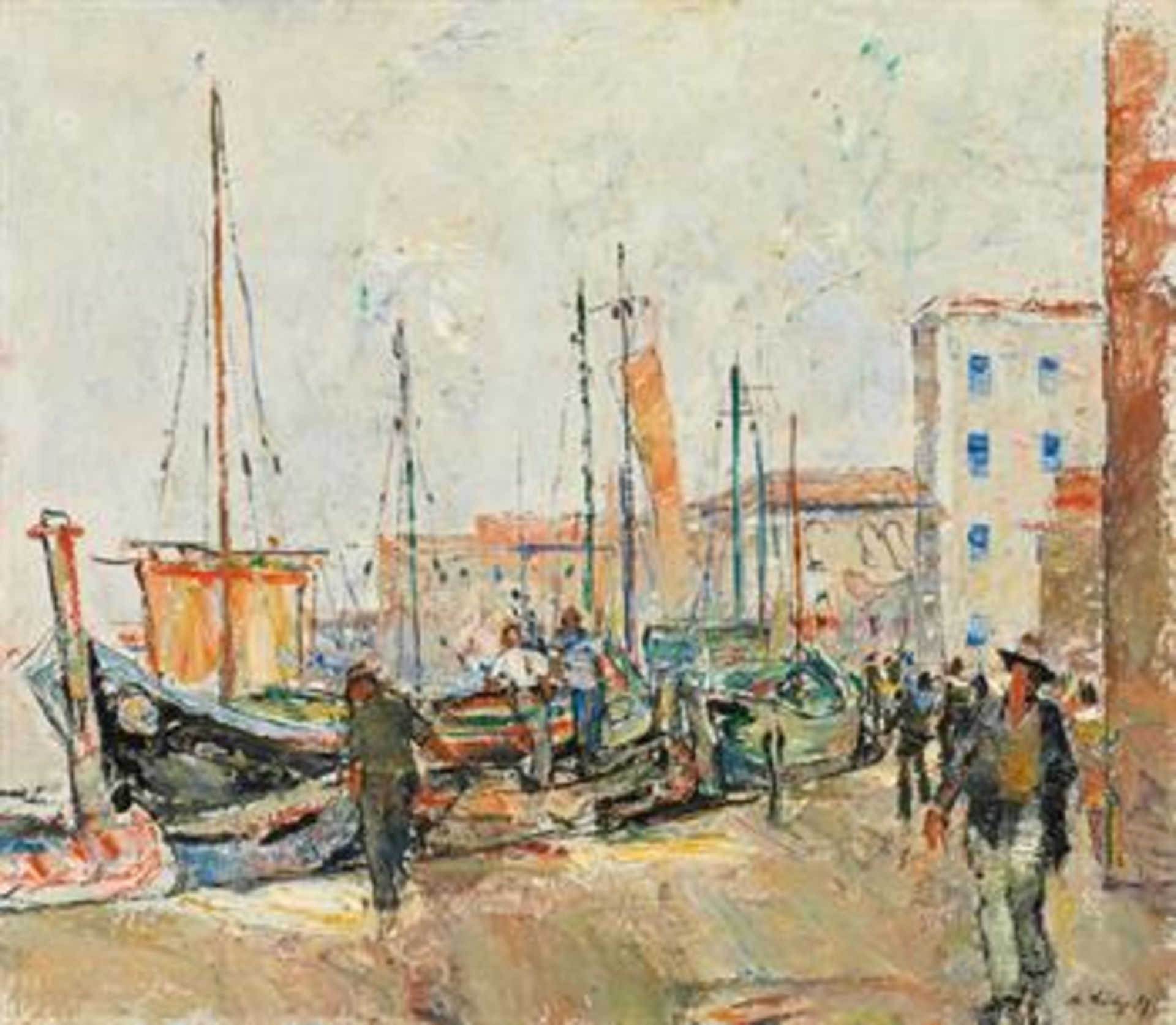 Anton Lutz: Frachtensegler in Chioggia