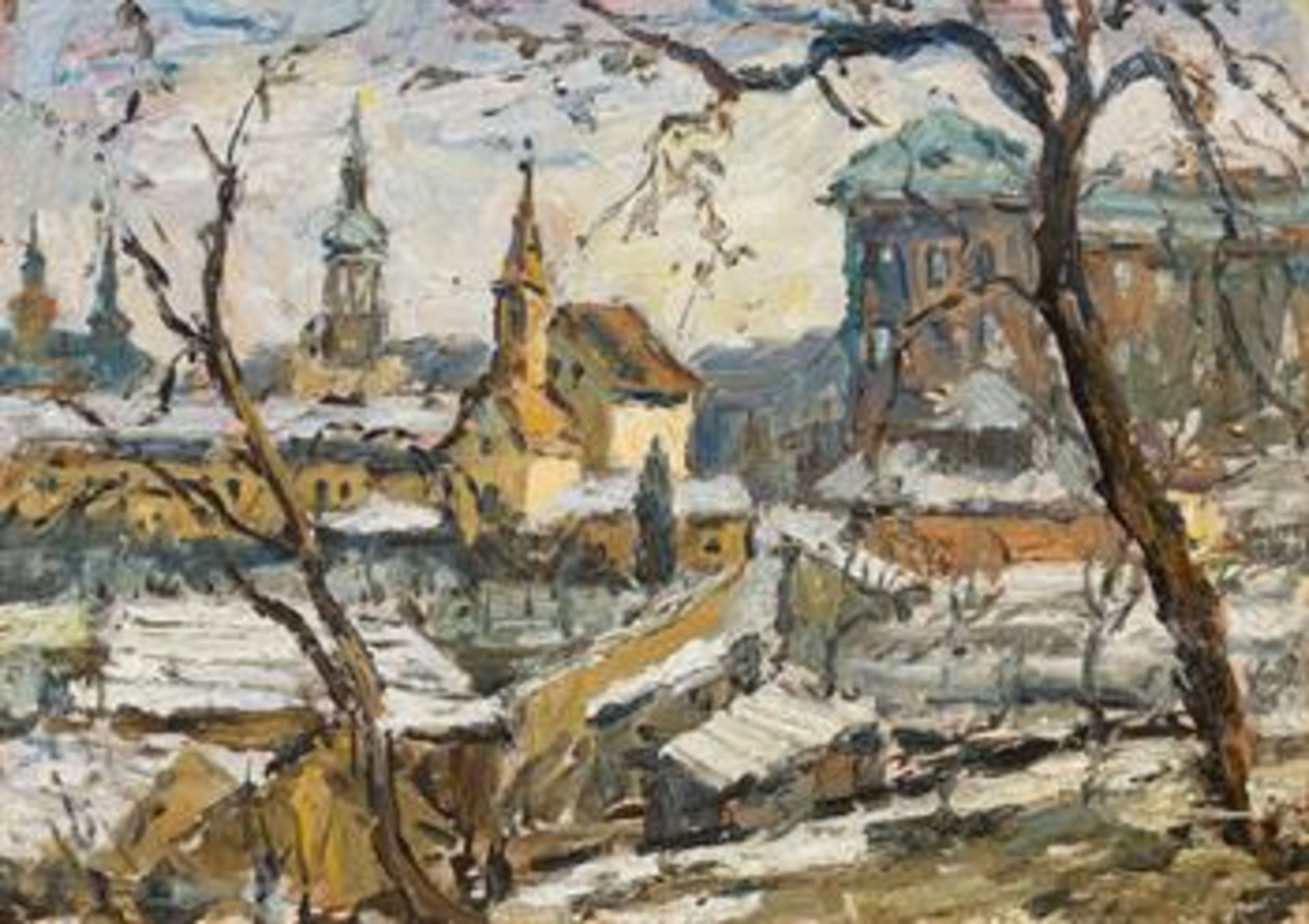 Wilhelm Kaufmann: Stadtmotiv im Winter