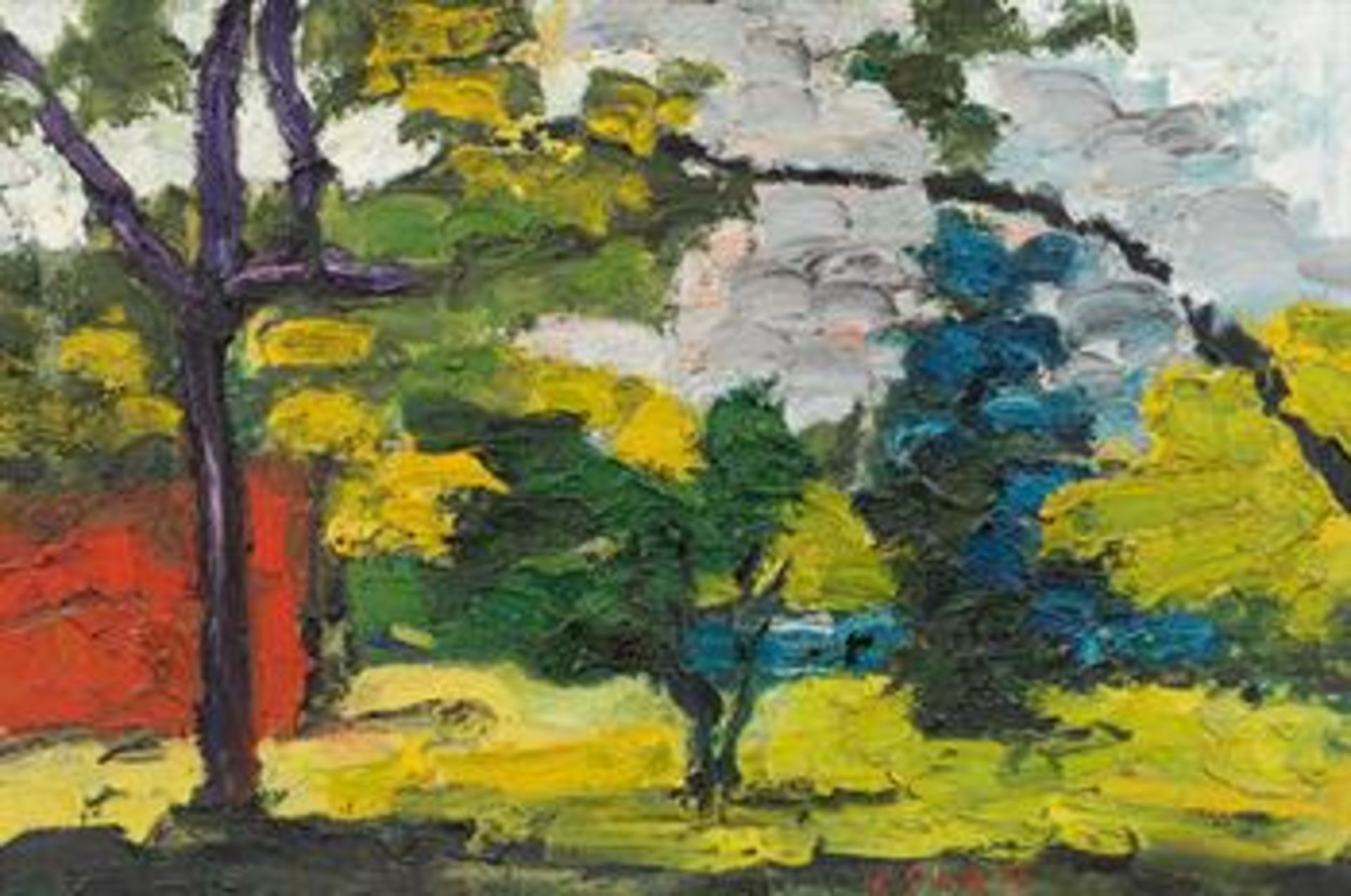 Karl Stark: Landschaft mit Baum