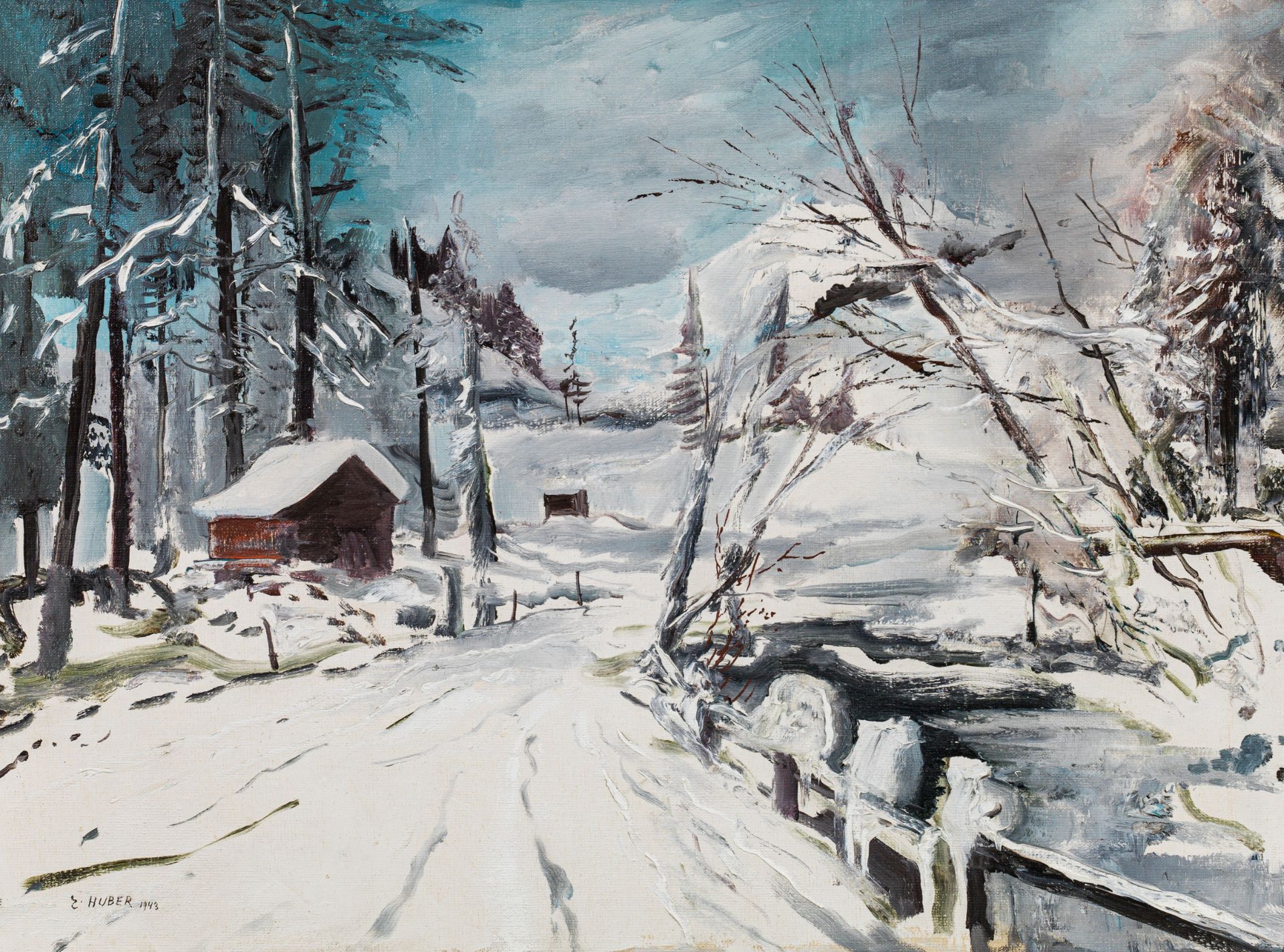 Ernst Huber: Winterlandschaft