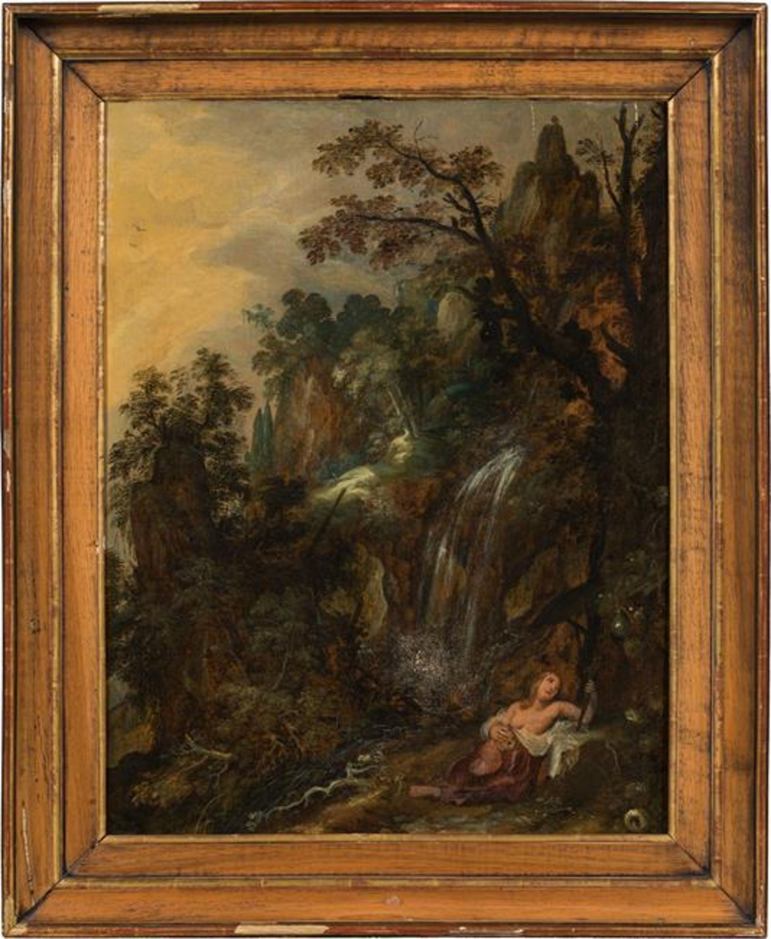 Circle of Marten Rijckaert : Saint Mary Magdalene in the wilderness - Image 2 of 2