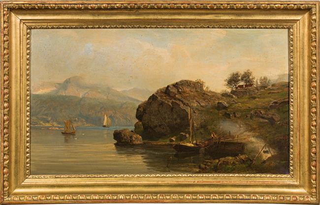 Johan Martin Nielssen: Fjord landscape - Image 2 of 2
