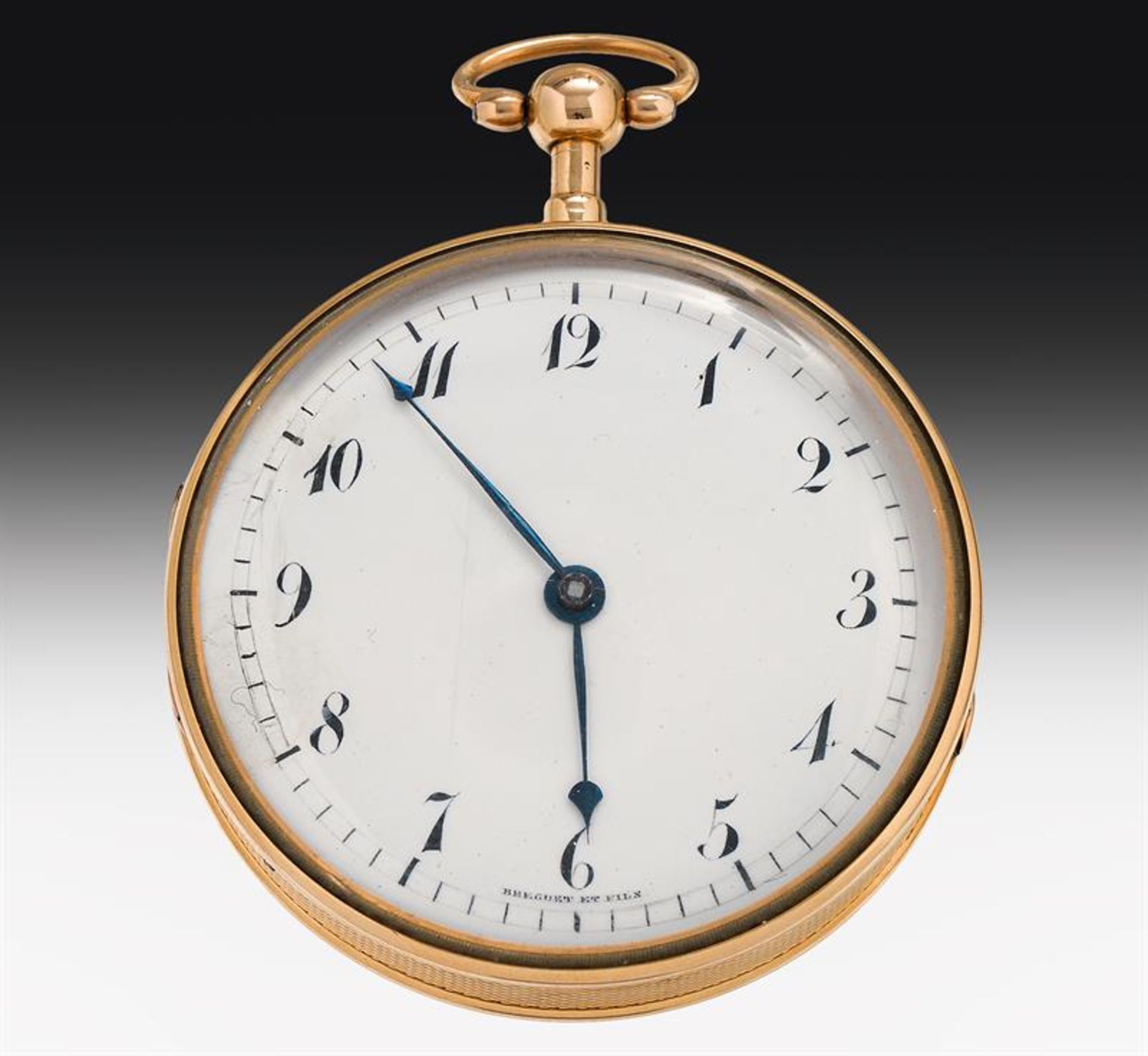 Golden pocket watch with quarter-hour repetition, Breguet