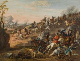 Circle of Jan van Huchtenburg : Cavalry battle
