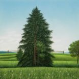 Josef Bramer: Tannenbaum in einer Sommerwiese