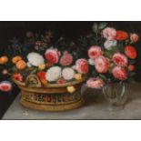 Jan Brueghel der Jüngere: Blumenkorb und Vase