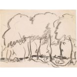 Ernst Ludwig Kirchner: Menschen unter Bäumen (Blühende Bäume)