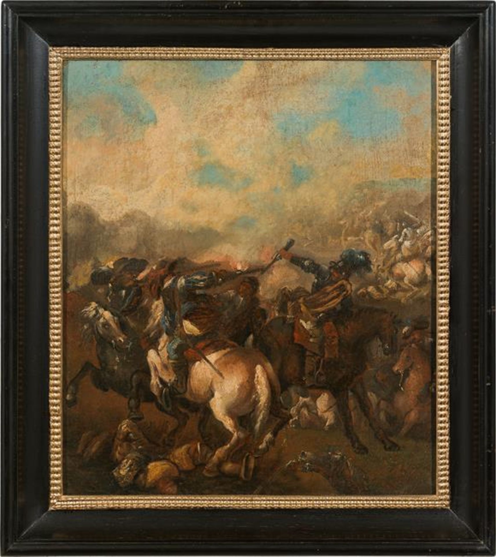 Attributed to Antonio Marini : Battle scenes (counterparts) - Image 2 of 5