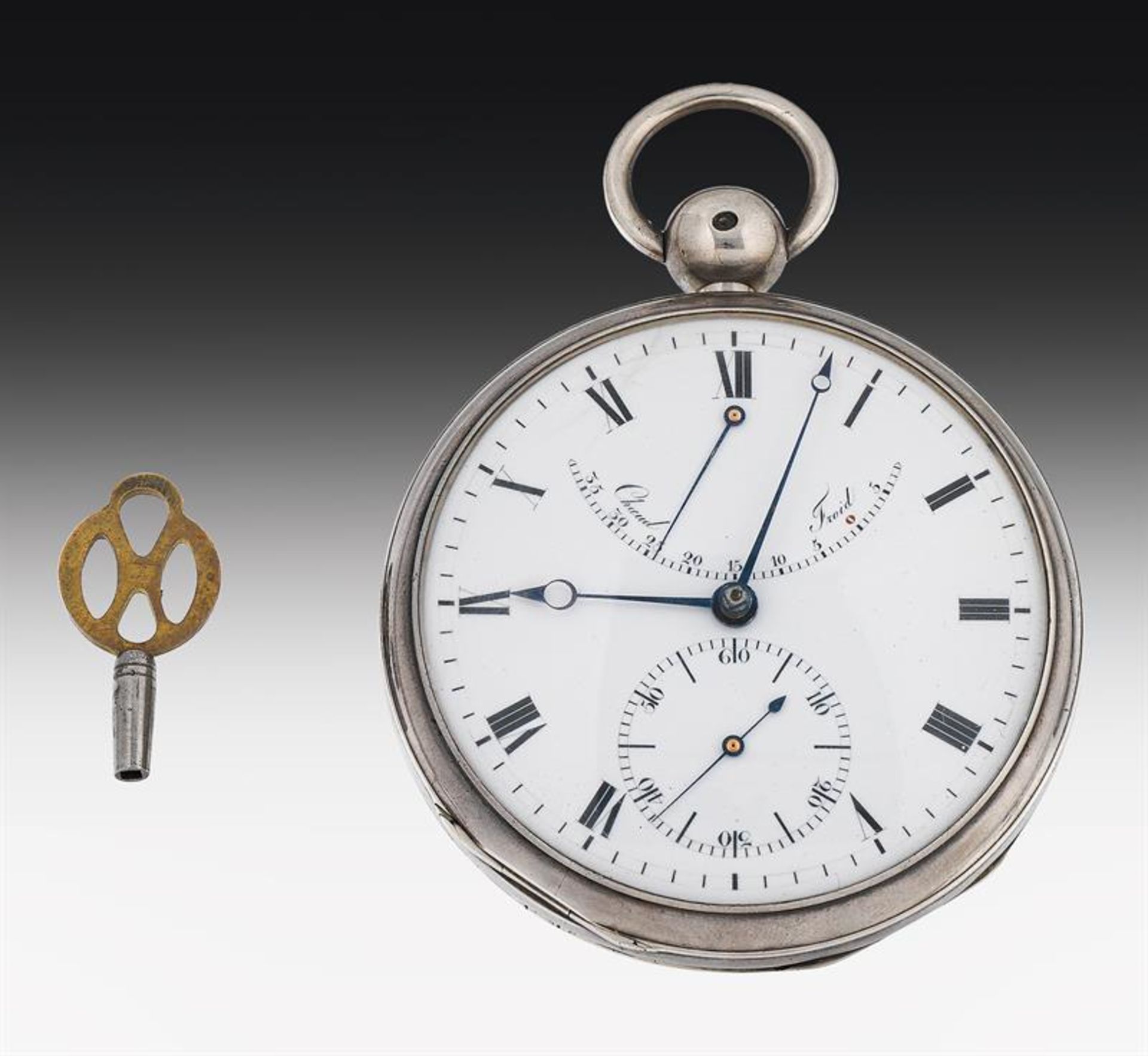 Pocket watch chronometer, J. F. Houriet