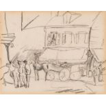 Jules Pascin: Straßenszene mit Pferdekutsche