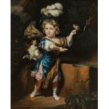 Nicolaes Maes: Junge mit Vogel und Hund an einem Brunnen