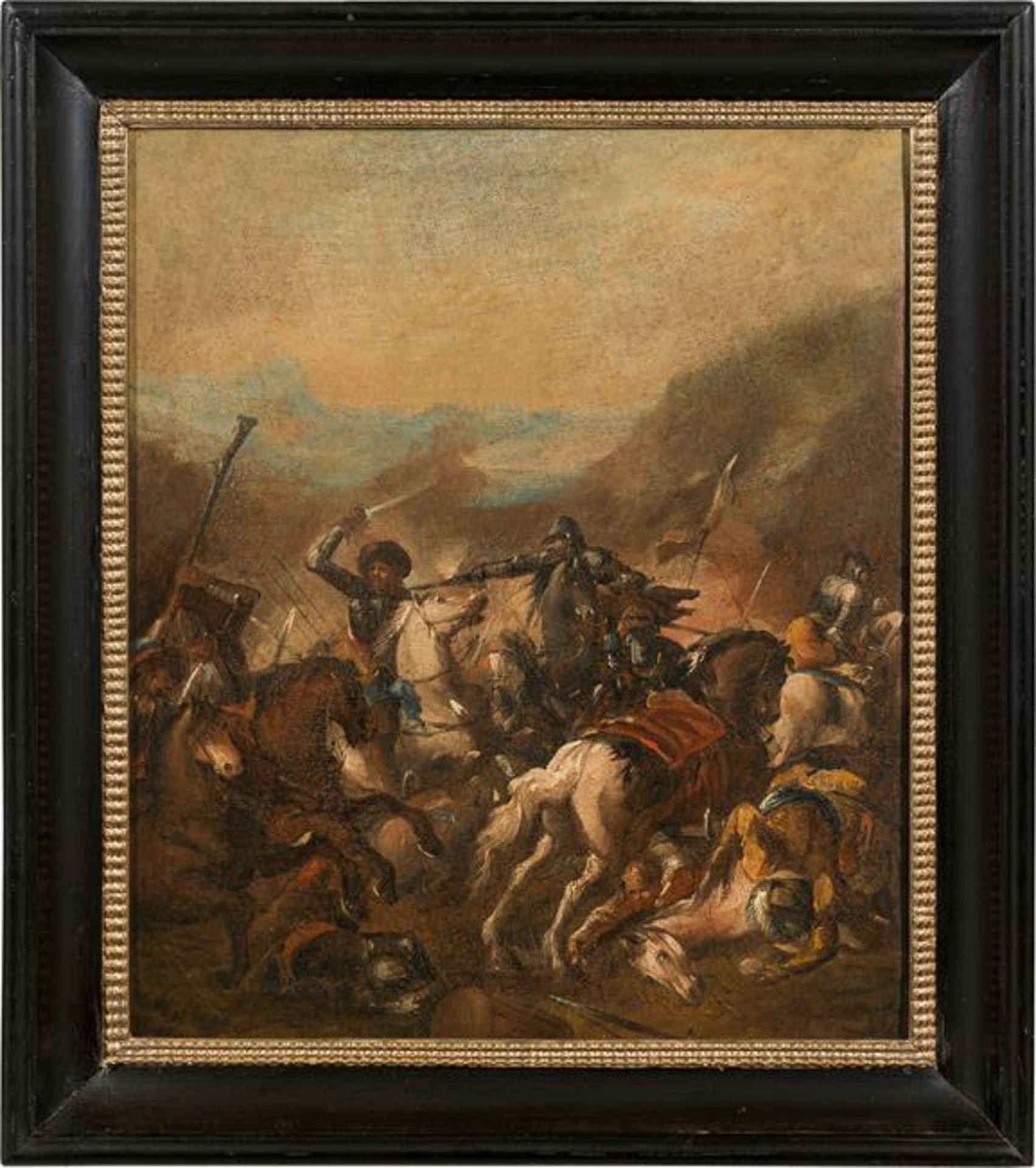 Attributed to Antonio Marini : Battle scenes (counterparts) - Image 4 of 5