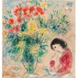 Marc Chagall: Fleurs et Femme en rêve