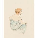 Alfons Mucha: Sitzende junge Frau