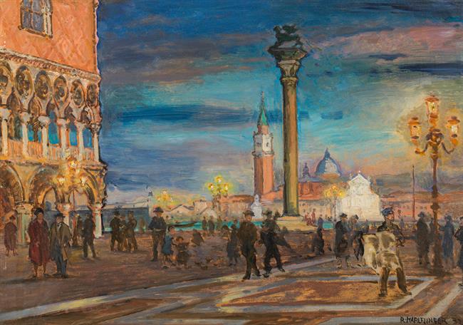 Richard Harlfinger: "Die Piazetta in Venedig"