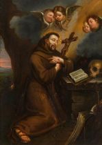 Artist of the 18th century: Saint Francis of Assisi receiving the stigmata