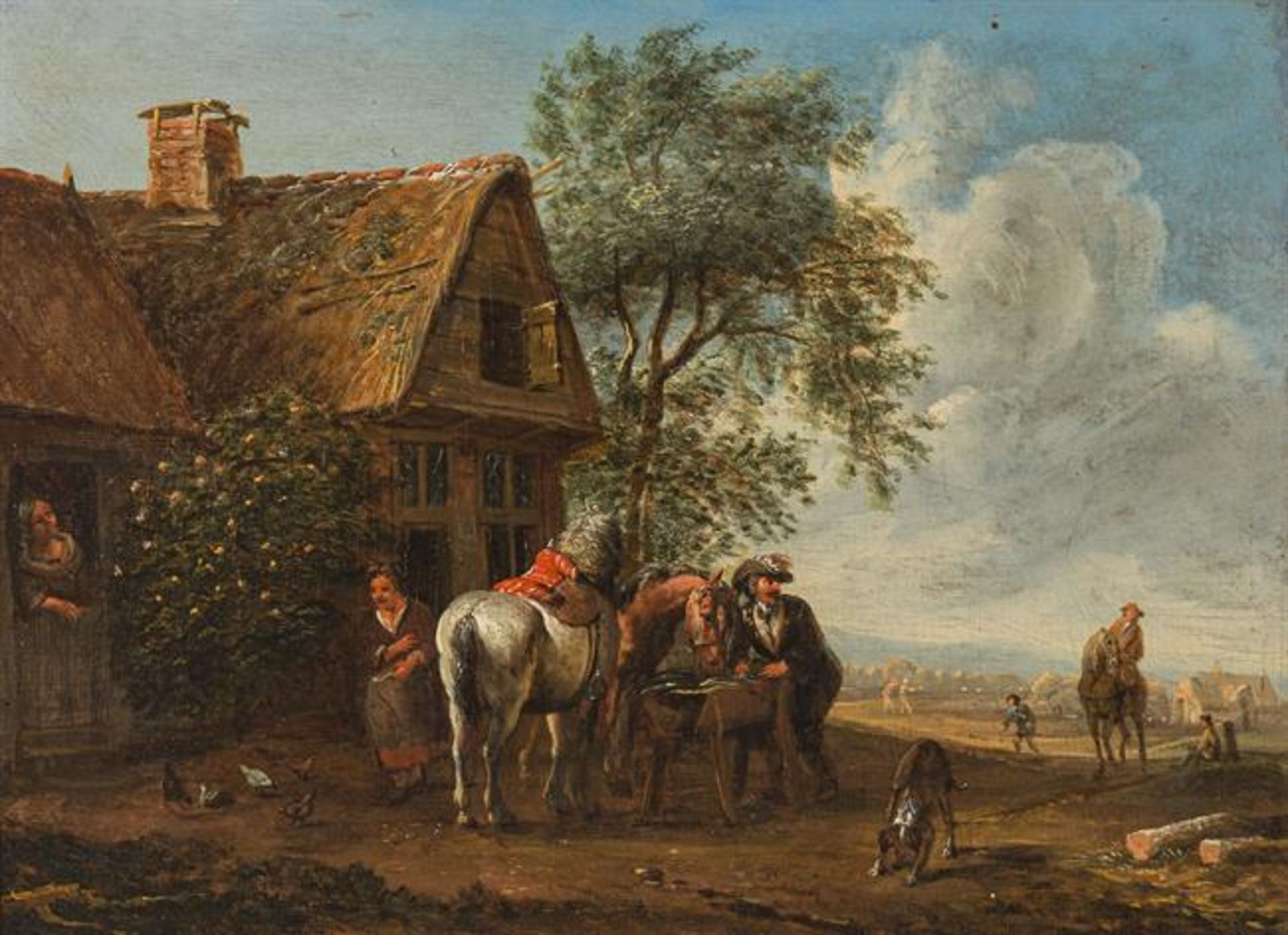 Cornelisz van Essen: Riders in front of a tavern