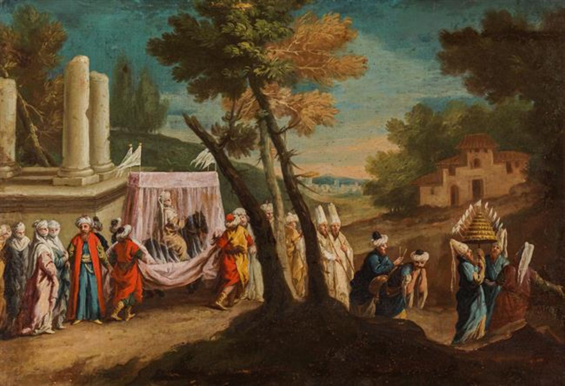 Jean-Baptiste Vanmour und Werkstatt zugeschrieben: Osmanische Hochzeitsprozession