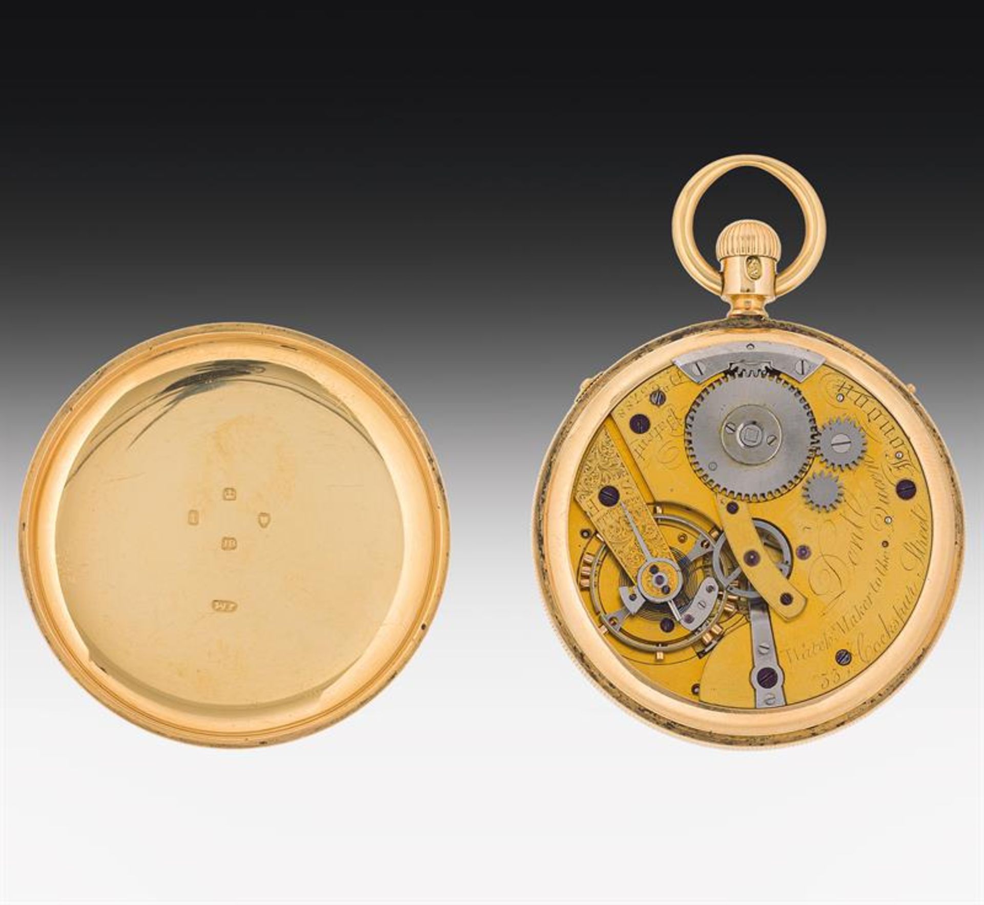 Golden pocket watch, Dent - Image 2 of 2