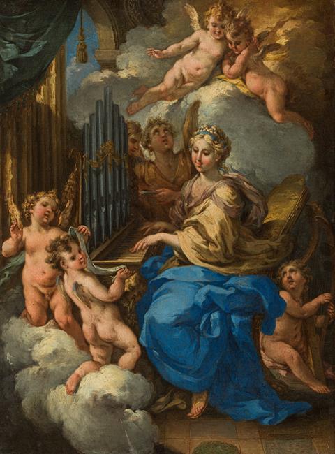 Michele Rocca : Saint Cecilia playing the organ