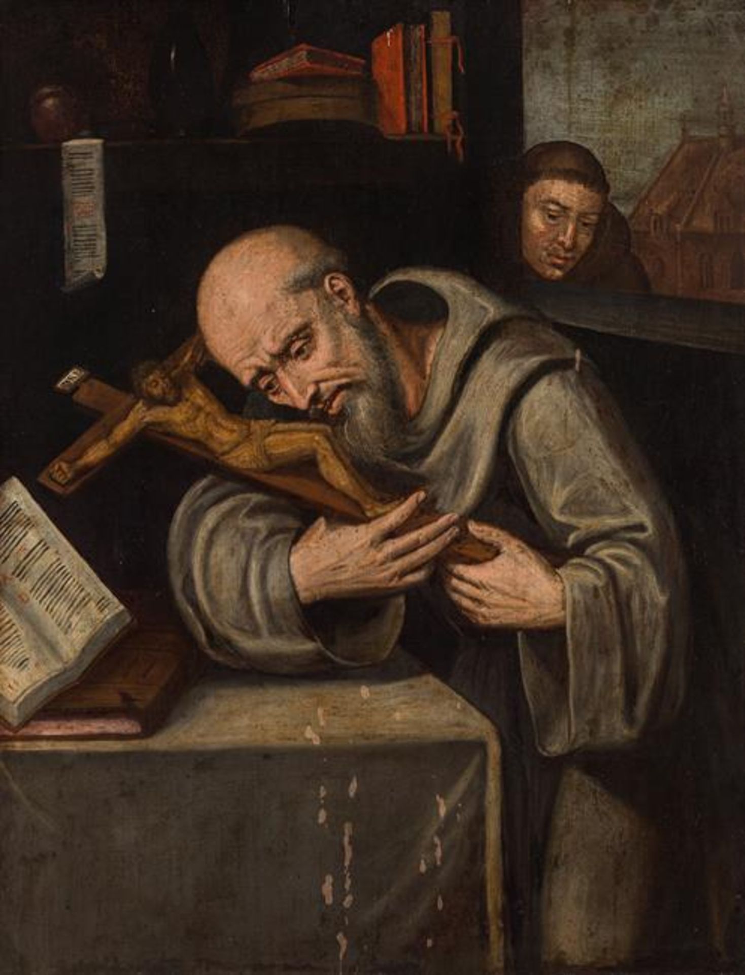 Flemish artist: Saint in his study