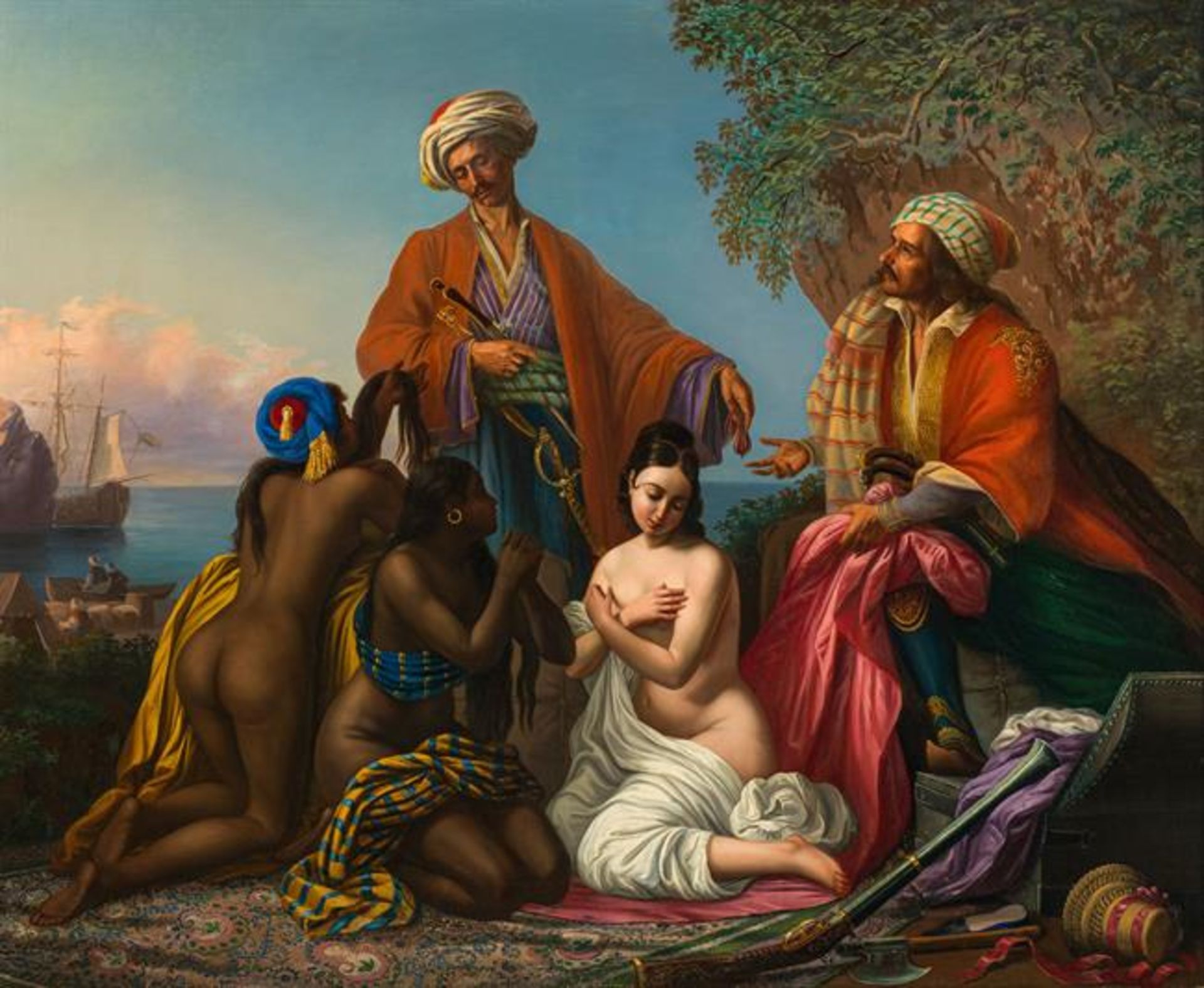 Artist of the 19th century: Oriental slave traders