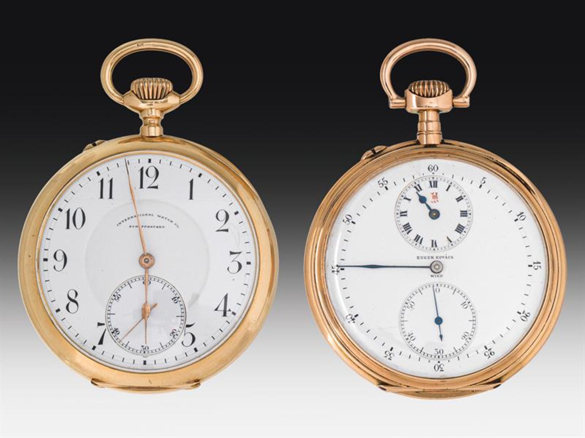 2 Golden pocket watches