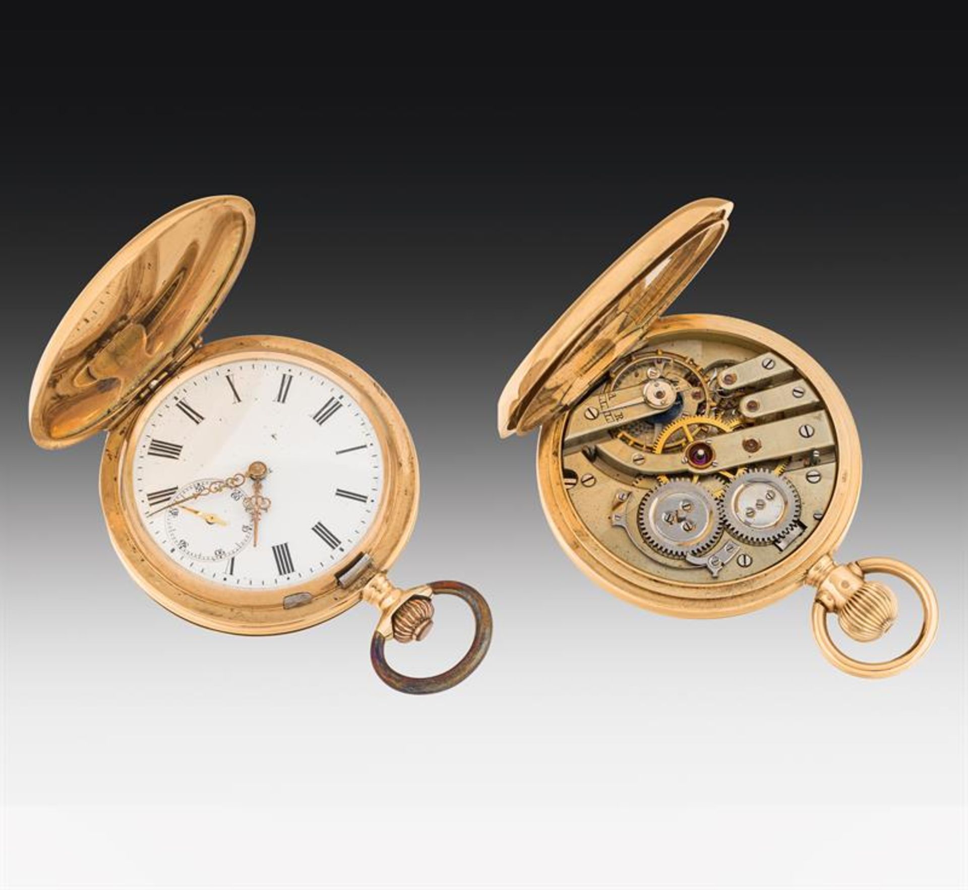 2 Golden pocket watches