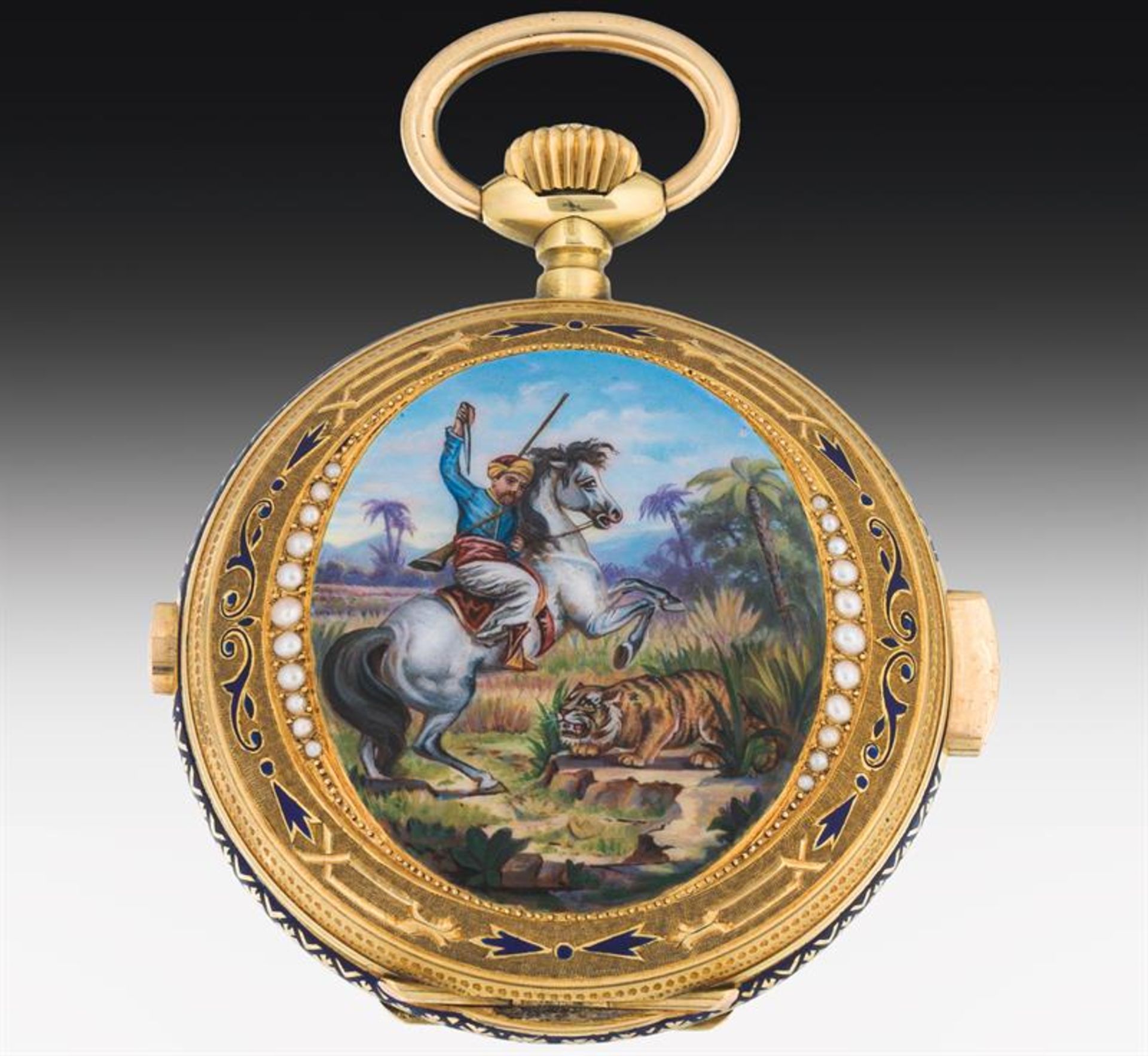 Golden pocket watch with minute repetition and chronograph - Image 3 of 4