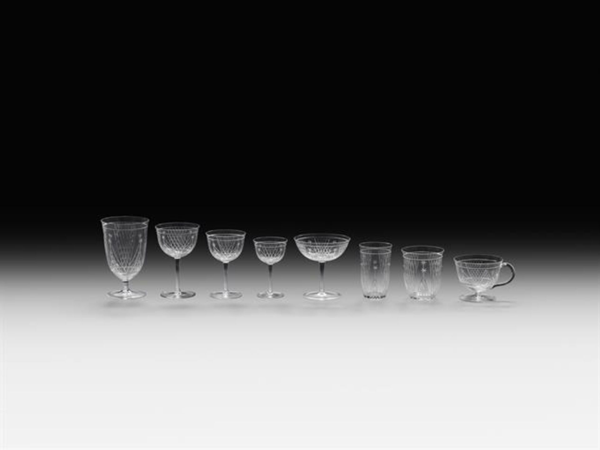 Josef Hoffmann and Wiener Werkstätte: Glass service "200-Dekor 1" - Image 2 of 2