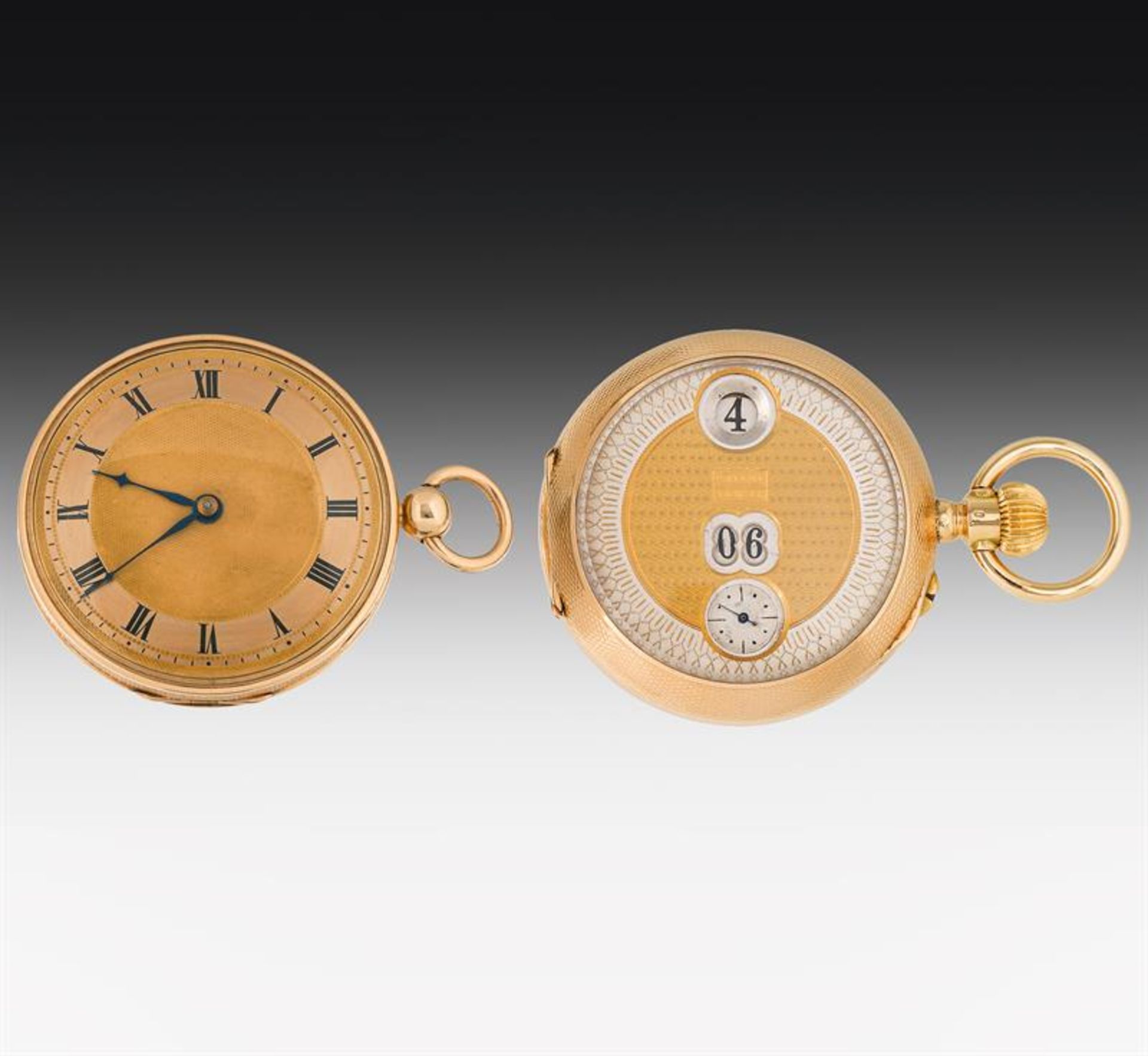 Golden pocket watch, Litsken & gold pocket watch with digital time display