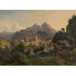 Friedrich Gauermann Nachfolger: Blick auf Berchtesgaden und den Watzmann