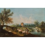 Francesco Zuccarelli: Landschaft mit Hirtenknabe und seiner Herde