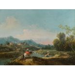 Francesco Zuccarelli: Flusslandschaft mit Reiterin