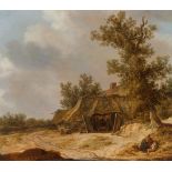 Jan van Goyen: Scheune und Bauernhaus unter einer Eiche