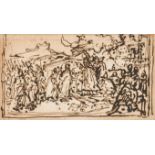 Bernardo Barbatelli, genannt Bernardino Poccetti zugeschrieben: Figurenszene mit Soldaten