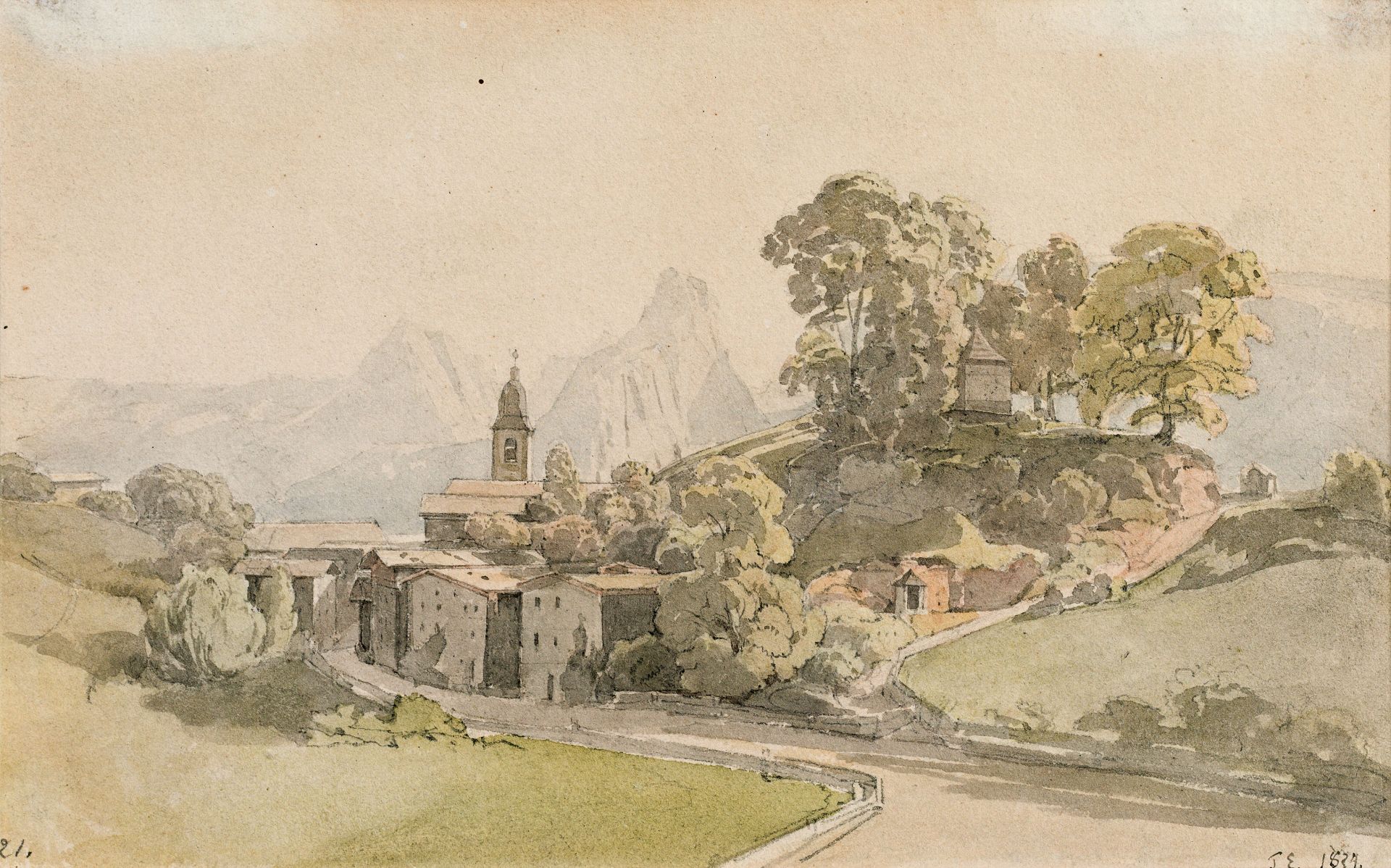 Thomas Ender: View of Berchtesgaden and Watzmann